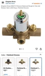 Kingston Brass KB651V Pressure Balanced Rough-in Tub And Shower Valve With Stops. Fixed Price $71.99.
