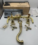 Kingston Brass KS3127AX 2-KNOB Wall Mount Bathroom Faucet *new* Damagedbox. Fixed Price $129.95.