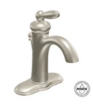 Moen Brantford Single-hole Bathroom Faucet Brushed Nickel (6600BN). Fixed Price $129.99.