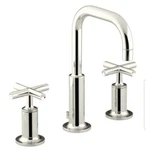 Kohler Purist K-14406-3-SN Widespread Bathroom Sink Faucet Polished Nickel Box. Fixed Price $501.60.