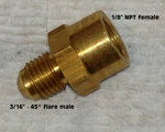 3/16 Flare X 1/8 Fip Adapter Brass Adaptor Pressure Gauge. Fixed Price $9.89.