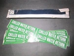 Brady (7046-4) 1-1/8" X 7" Adhesive Chilled Water Return Pipe Markers Qty 12. Fixed Price $26.95.
