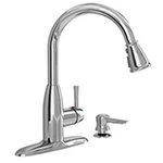 As America Pull-down Kitchen Faucet, 8", Piece. Fixed Price $144.69.