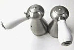 Delta H677SS Roman Tub Leland Faucet Handles Levers Satin Stainless Body 2 Large. Fixed Price $89.90.