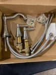 Signature Hardware 394341 Victorian Widespread Faucet, Metal Levers, Brushed Nic. Fixed Price $310.99.