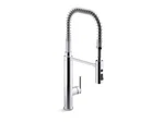 Kohler 24982-CP Purist Kitchen Faucet W/ 3-FN Sprayhead Slight Wear. Fixed Price $384.36.