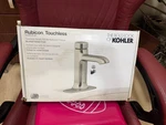 Kohler Bathroom Sink Faucet Touchless Single Hole Metal Vibrant Brushed Nickel. Fixed Price $150.00.
