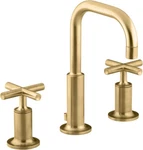 Kohler K-14406-3-2MB Purist Widespread Bathroom Sink Faucet, Brushed Brass. Fixed Price $569.00.
