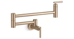 Kohler K-35745-BV Wall Mounted Pot Filler Faucet, Vibrant Brushed Bronze. Fixed Price $585.00.