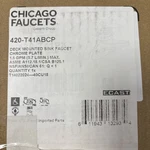 Chicago Faucets 420-T41ABCP 1.5 Gpm Ecast 4" Deck Bathroom List $413. Fixed Price $99.25.