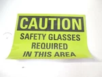 Lyle (LCU3-0359-RD 14X10) 10" 14" Safety Glasses Required In This Area Sign. Fixed Price $14.95.