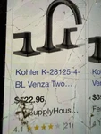 Kohler Venza K-28125-4-BL Widespread Bathroom Sink Faucet Matte Black New Box. Fixed Price $149.00.