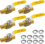 5PCS 1" X Valve, Full Port Water Stop Shut Off, With 10 Cinch Crimp Rings. Fixed Price $55.99.