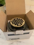 Kohler K-9135-AF Tie Round Shower Drain Vibrant French Gold Complete Nib. Fixed Price $35.10.