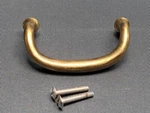 Vintage Solid Brass Drawer Pull Door Handle With Screws. Fixed Price $14.95.