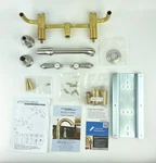 Kingston Brass KS7128BAL Two-handle Wall Mount Bathroom Faucet, Brushed Nickel. Fixed Price $99.95.