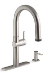 Kohler Rune 1-HANDLE Pull-down Kitchen Faucet Vibrant Stainless K-R22153-SD-BLS. Fixed Price $174.81.