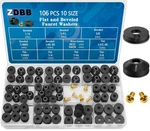 106 Pcs Flat And Beveled Faucet Washers Brass Bibb Screws Assortment For Use. Fixed Price $17.46.