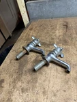 Antique Hot Cold Bathroom Sink Faucet Spout Spring Handles Set Pair Standard Usa. Fixed Price $99.99.