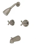Kingston Brass KB248AX Victorian Double Handle Tub & Shower Faucet-satin Nickel. Fixed Price $199.99.