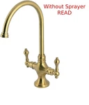 Kingston Brass KS1767ALBS Two-handle Kitchen Faucet Brushed Without Sprayer. Fixed Price $298.00.