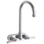 Chicago Gooseneck Kitchen Faucet, Manual, 4" Mount, 2 Hole Commercial. Fixed Price $441.33.