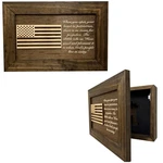 American Flag & Patriotism Decorative Secure Wall-mounted Gun Cabinet (jacobea. Fixed Price $163.00.