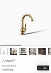 Kohler Artifacts K-24074-2MB-BEVERAGE Water Dispenser Osmosis Faucet. Fixed Price $399.00.