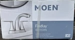 Moen Findlay 4" Centerset 2-HANDLE Bathroom Faucet Spot Resist Brushed Nickel. Fixed Price $58.75.