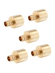 5 Pcs Efied Pex 1/2" 3/4" Female Sweat Adapters Brass Crimp Fittings ,no Lead. Fixed Price $8.99.