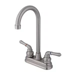 Kingston Brass KB498 Magellan Two-handle Centerset Bar Faucet Brushed Nickel. Fixed Price $45.00.