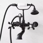 Signature Hardware HL-308-4-NH-MB English Telephone Faucet Body Less Handles. Fixed Price $328.00.