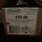 Prier Products 478-06 1/2" Mpt X Sweat Freezeless Nickel. Fixed Price $31.00.