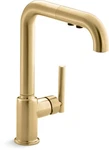 Kohler 7505-2MB Purist 1.5 Gpm Single Hole Pull Out Kitchen Faucet, Vibrant. Fixed Price $630.00.