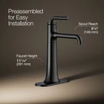 Kohler Tone K-27415-4-BL Bathroom Sink Faucet Matte Black Nib. Fixed Price $349.00.