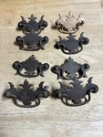Lot Of 8 Vtg 3 Brass Batwing Drawer Handles Pulls 1/2 X 1/4 Unbranded. Fixed Price $20.00.