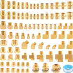 92PCS Brass Pipe Fittings Assortment Kit Npt Adapter,hex Nipple,reducer Bushing,. Fixed Price $145.90.