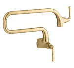 Kohler K-22066-2MB Graze Wall Mount Pot Filler Faucet, Brushed Moderne Brass. Fixed Price $765.00.