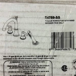 Delta T4759-SS Trinsic Deck Mounted Roman Tub Filler With Hand Shower, Stainless. Fixed Price $375.00.