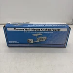 Wall Mount 2 Handle Chrome Kitchen Faucet With Tray 3190-41-CH-BC-Z Homewerks. Fixed Price $49.50.