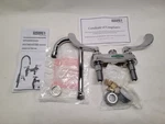 Chicago Faucets 895-317E35ABCP Manual, 4" Mount, 2 Hole Gooseneck Bar. Fixed Price $220.00.