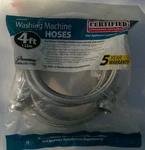 Certified Appliance Accessories Washing Machine Hoses 4 Ft Stainless Steel. Fixed Price $11.69.