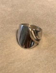 Allan B Rge Larsen Denmark Sterling Silver Modernist Ring, Size 4.5. Fixed Price $155.00.