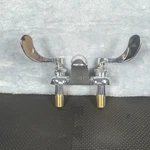 Chicago Faucets 802-VE2805-317ABCP Lavatory With Wristblade Handles Usa. Fixed Price $96.60.