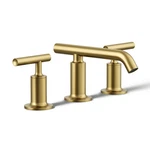 Kohler K-14410-4-2MB Purist Widespread Bathroom Faucet With Drain, Brushed Brass. Fixed Price $880.00.