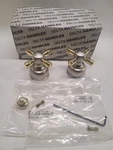 Delta H26NP Neo Cross Handle Set Lavatory Nickel/ Polished Brass. Fixed Price $45.00.