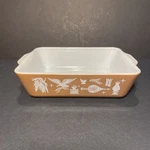 Pyrex Brown Early American Eagle Corn Casserole Dish #0503 1.5 Qt. No Lid. Fixed Price $15.00.