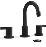 Phiestina 8 Inch 3-HOLE Low-arch 2-HANDLE Widespread Bathroom Faucet Matte Black. Fixed Price $34.22.