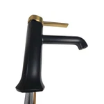 Kohler 27000-4-BMB Occasion Bathroom Faucet, 1.2 Gpm Matte Black/moderne Brass. Fixed Price $429.90.