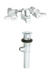 Central Brass 1177-DA Two Handle Shelf Back Bathroom Faucet In Chrome. Fixed Price $217.41.